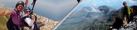 paragliding and hiking